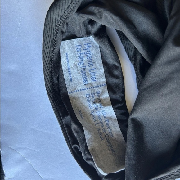 Victoria's Secret Black Ribbed One-Piece with Logo Buckle Belt - Picture 4 of 5